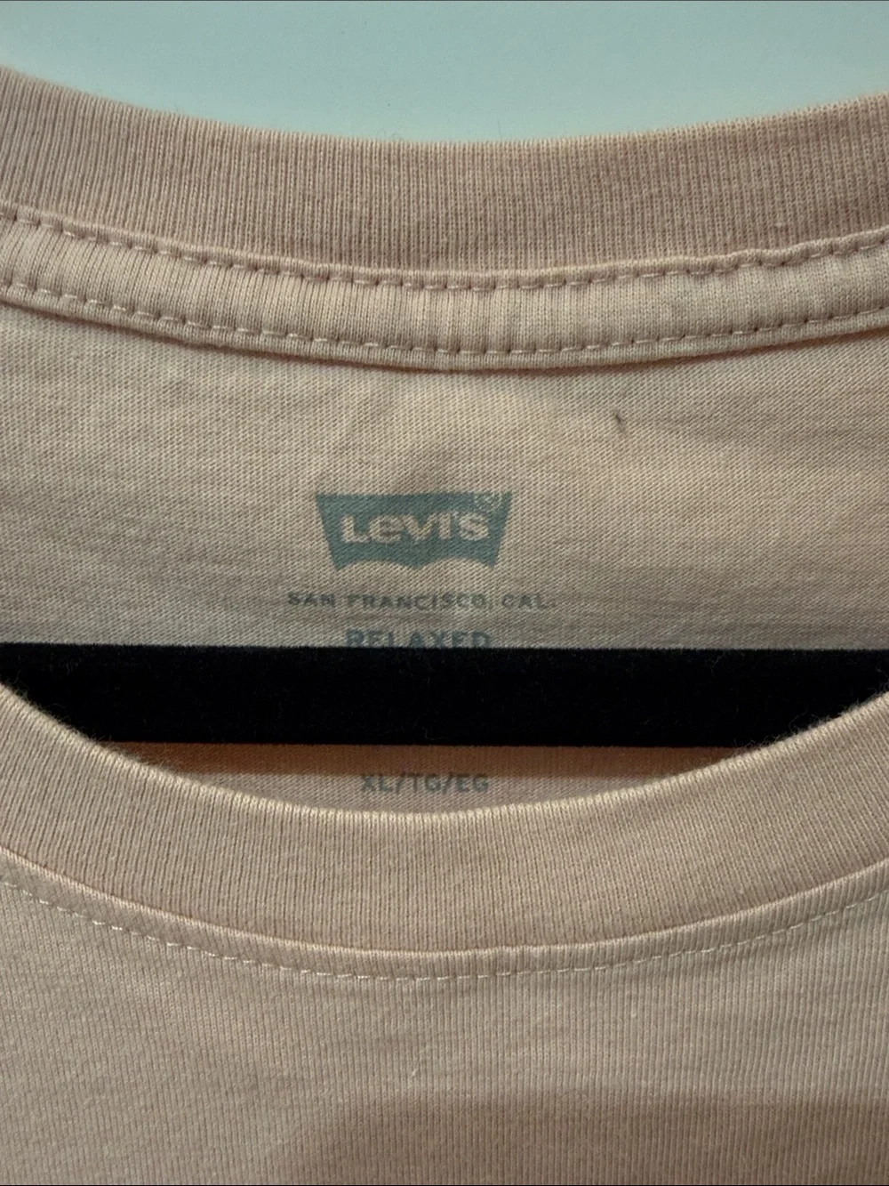 Levi's Blush Pink Tee with Lime Green Logo
